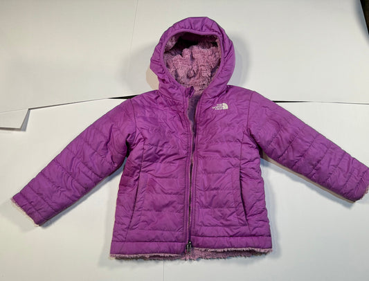 #180 Girls 4T The North Face Purple Reversible Down Jacket
