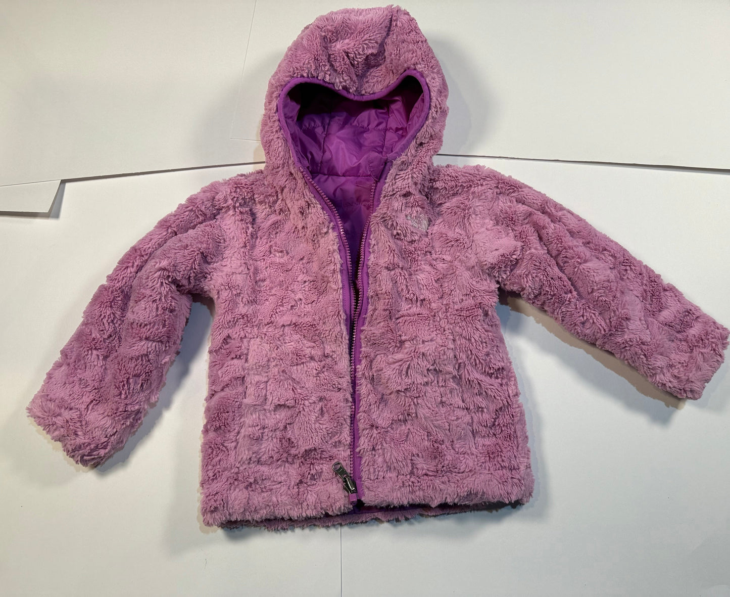 #180 Girls 4T The North Face Purple Reversible Down Jacket