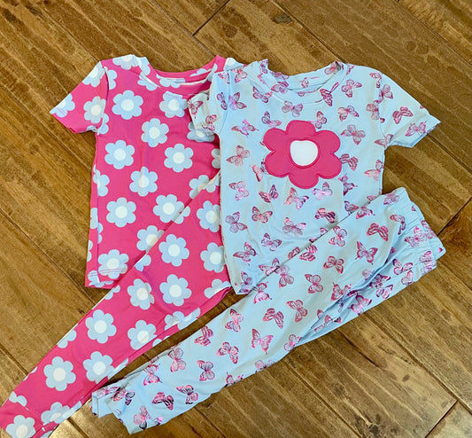 #199 Girls Penelope Mack flower pajamas size 3T EUC