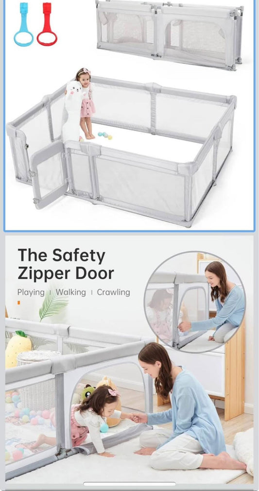 Seller 128 - REDUCED Cholena Folding Baby Playpen with Door - New in Box