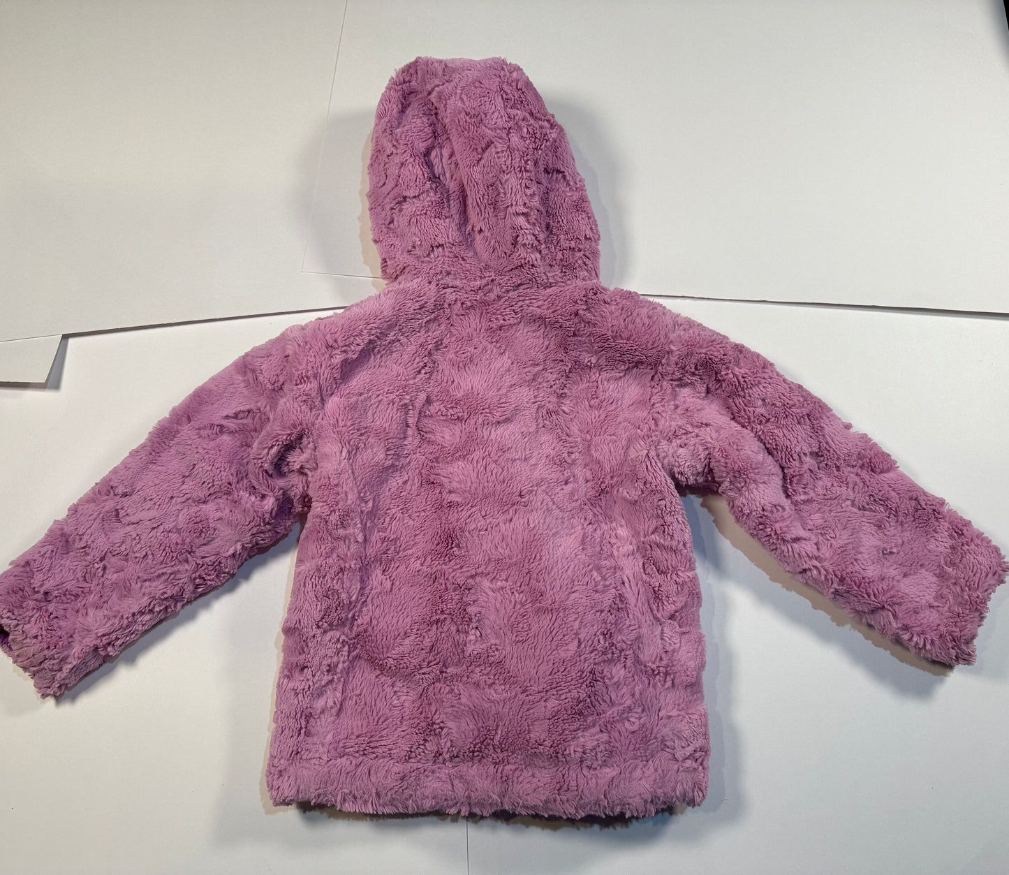 #180 Girls 4T The North Face Purple Reversible Down Jacket