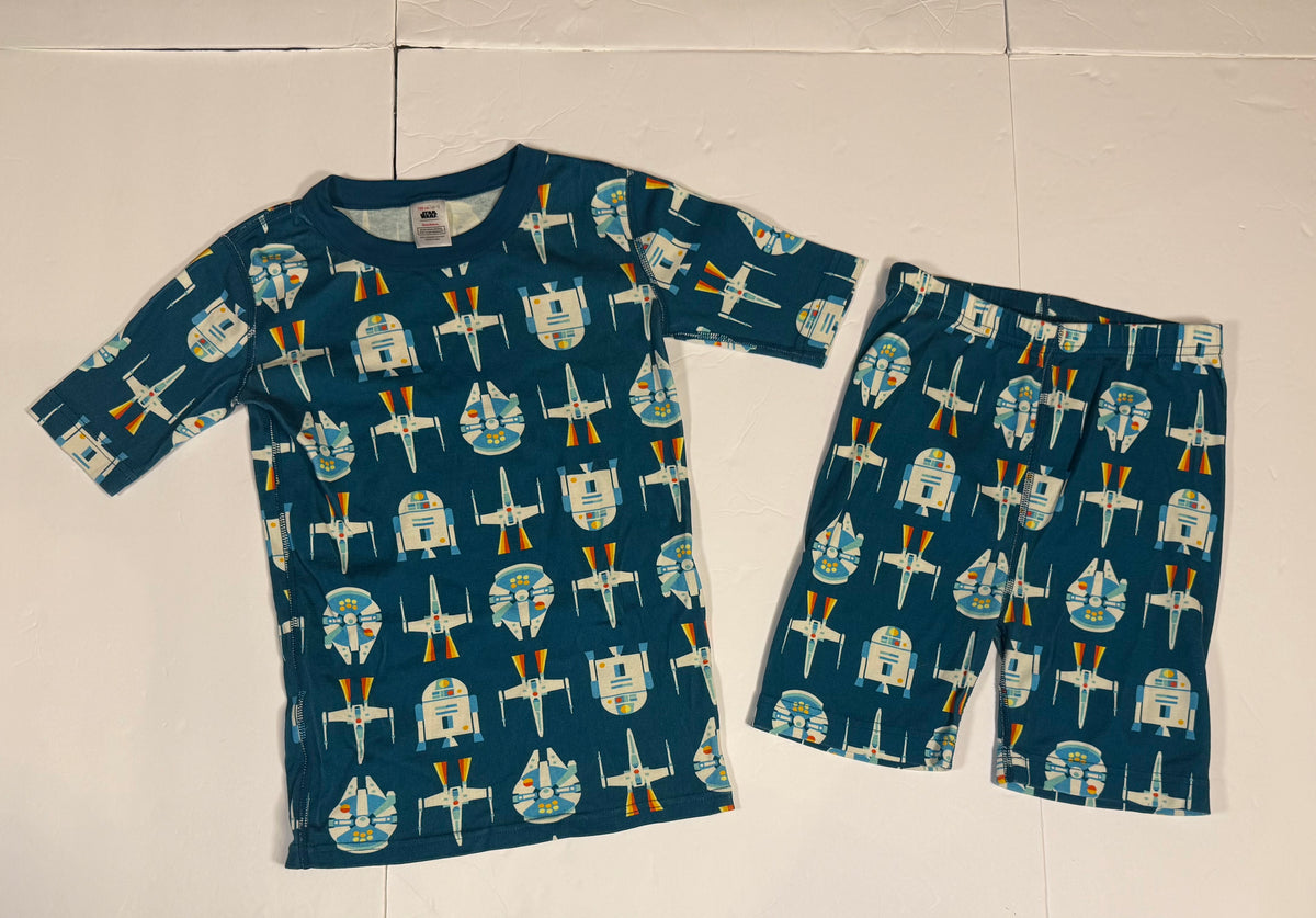 #141 Boys 12 (150) Hanna Andersson Star Wars Short Sleeve Pajamas