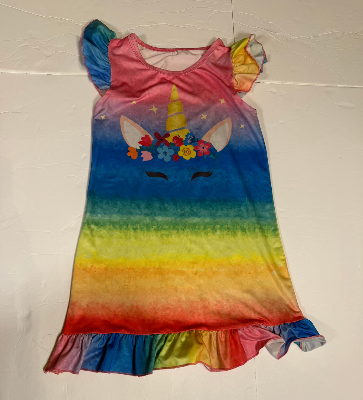 #141 Girls 5 Nightgown Bundle - Amazon Brand Unicorn and Disney Princesses