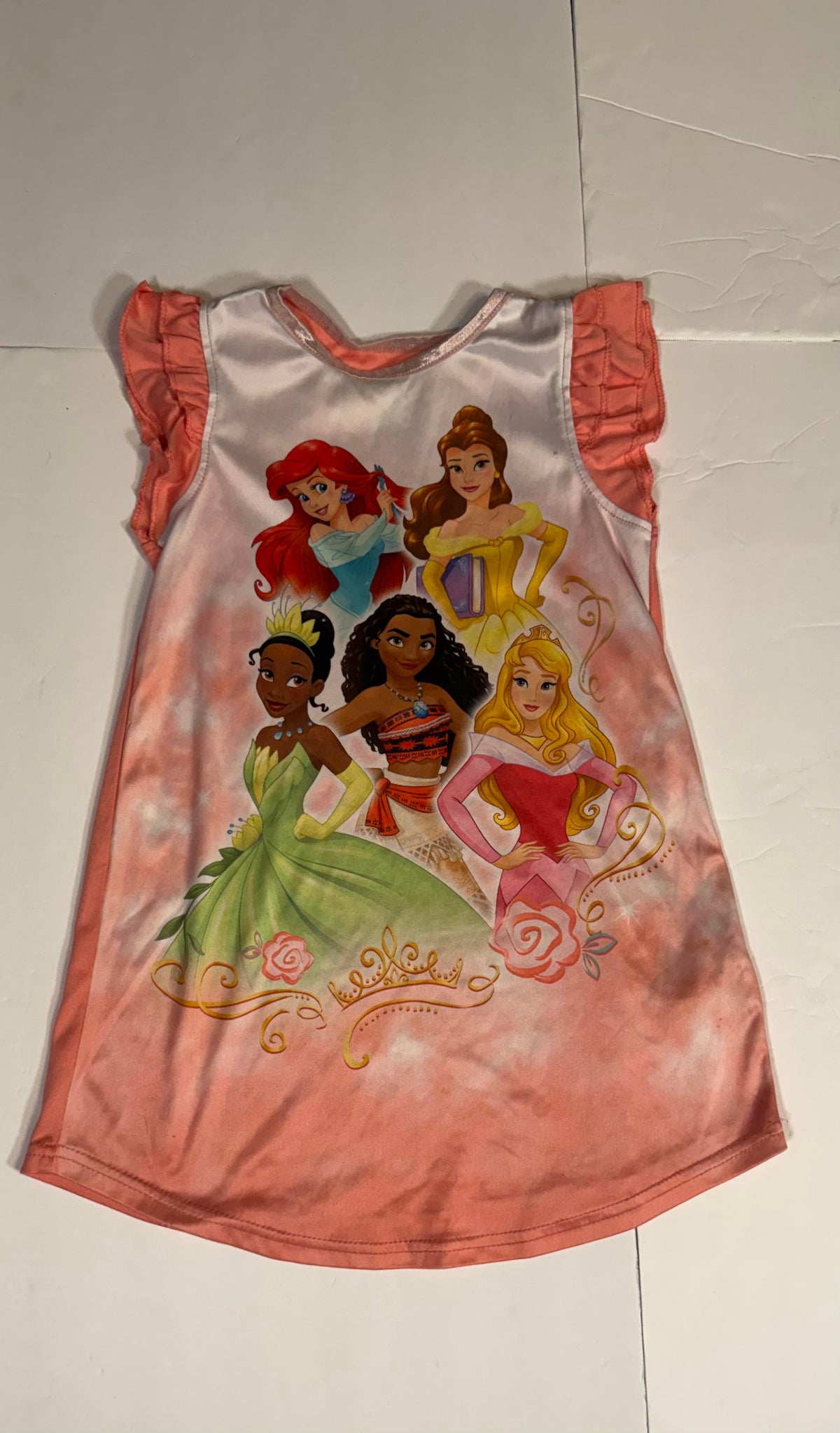 #141 Girls 5 Nightgown Bundle - Amazon Brand Unicorn and Disney Princesses