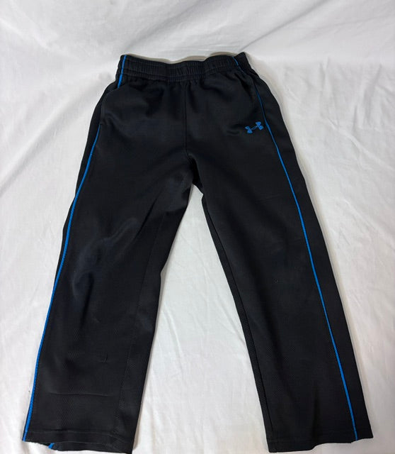 #90 Under Armour Boys Black Athletic Track Pants Size 6