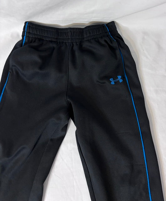 #90 Under Armour Boys Black Athletic Track Pants Size 6