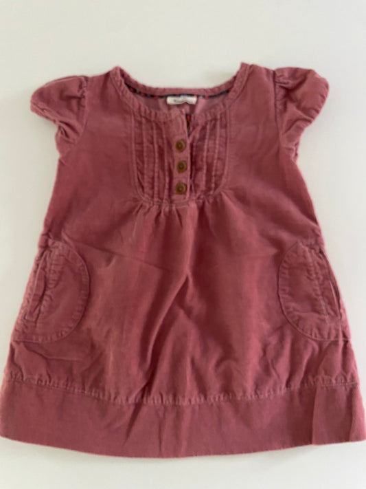 #117-Girls 18-24M, Mini Boden mauve corduroy dress, EUC
