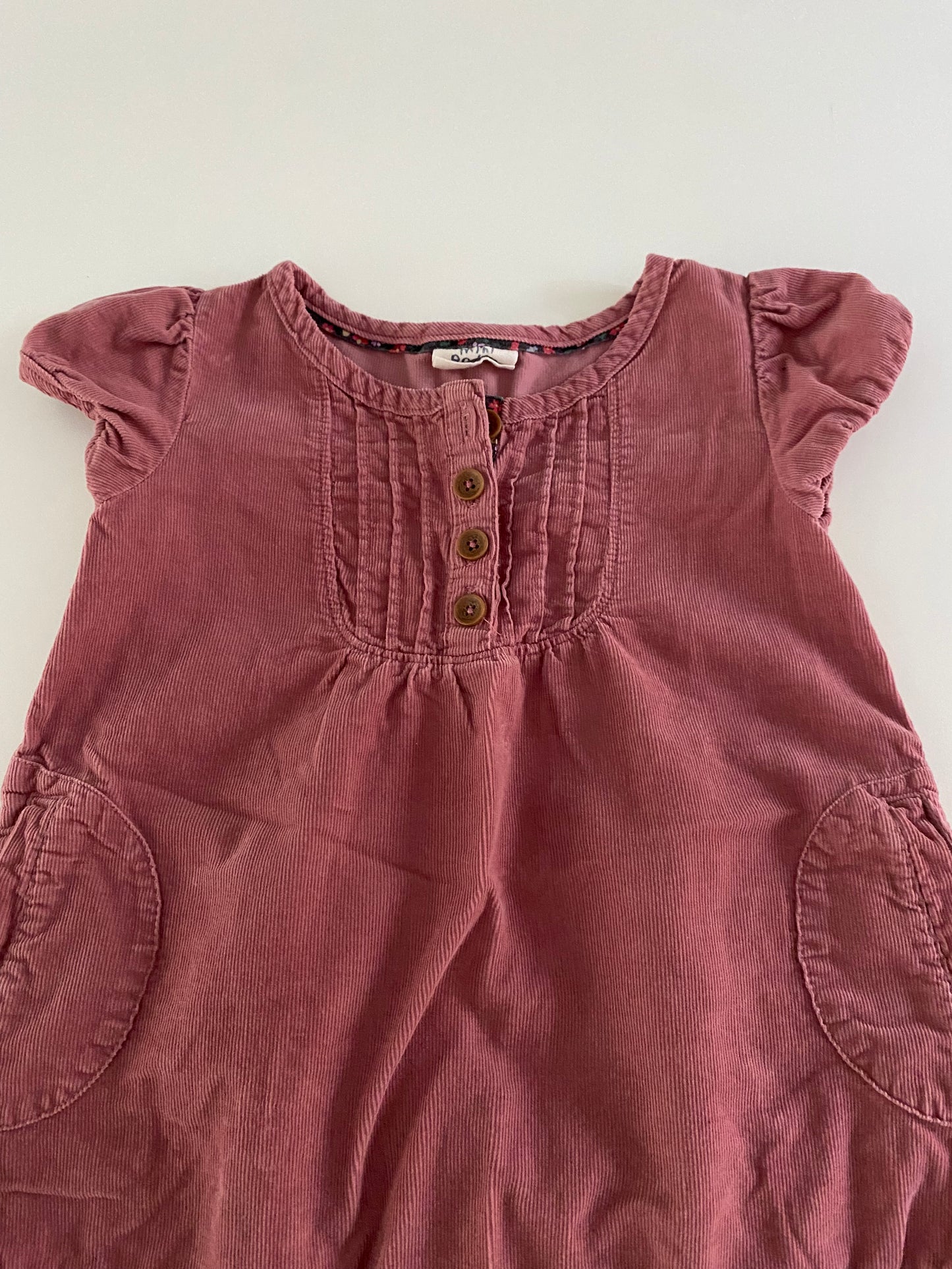 #117-Girls 18-24M, Mini Boden mauve corduroy dress, EUC