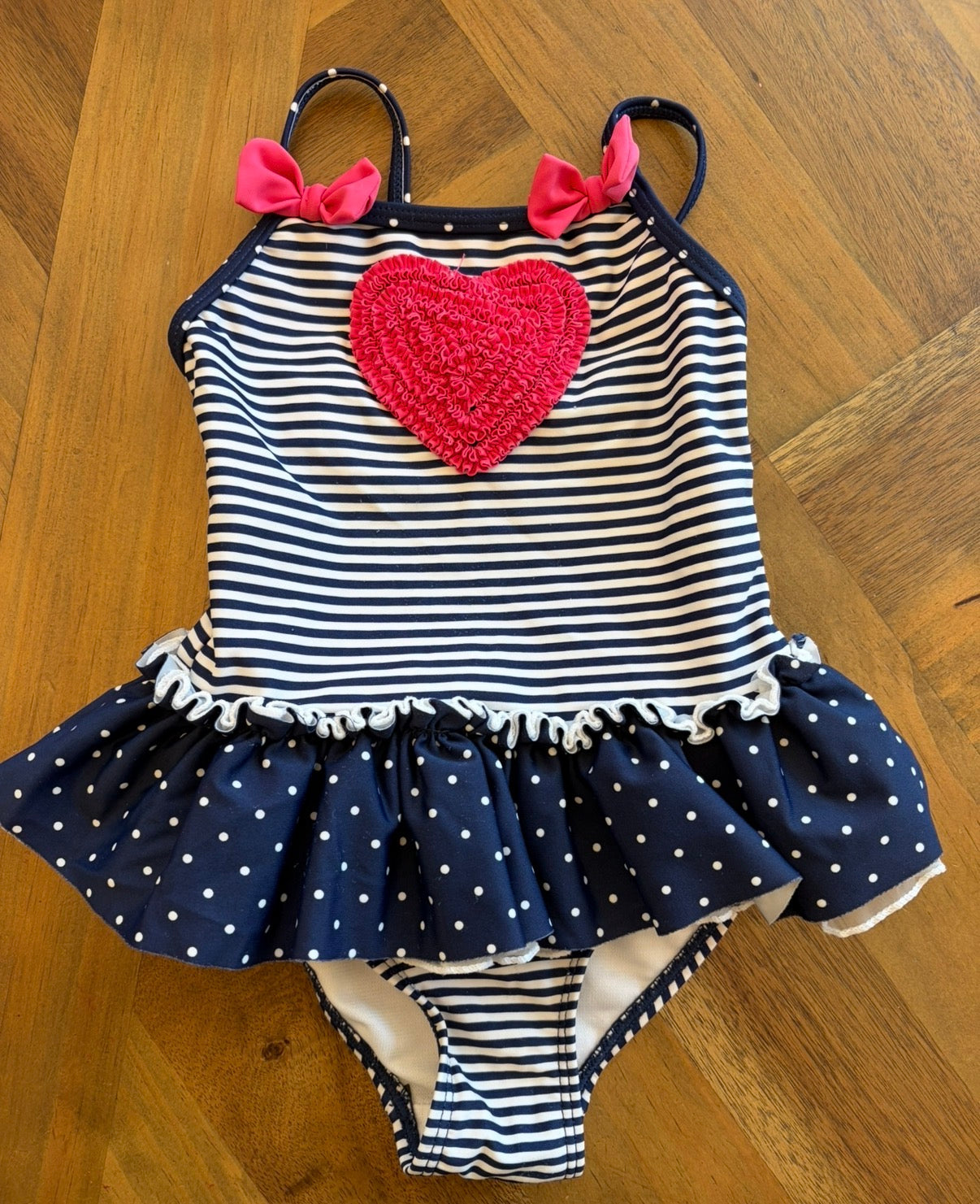 Seller 22 24 mo swimsuit pink heart