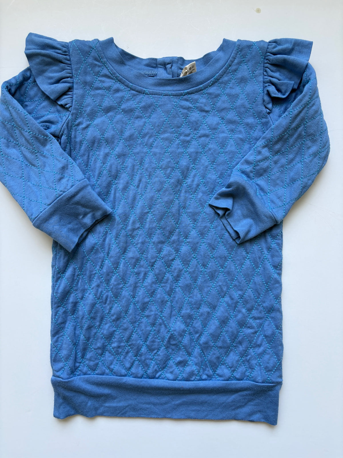 Seller #105 - Girls Size 12-18 Months Kate Quinn Blue Ruffle Tunic VGUC