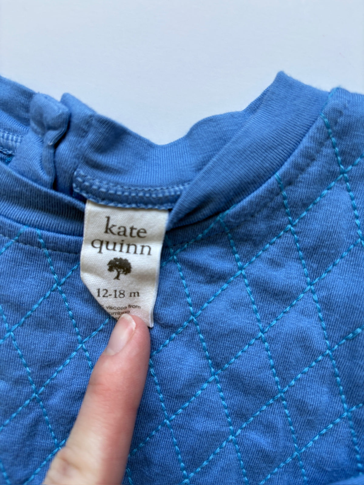 Seller #105 - Girls Size 12-18 Months Kate Quinn Blue Ruffle Tunic VGUC
