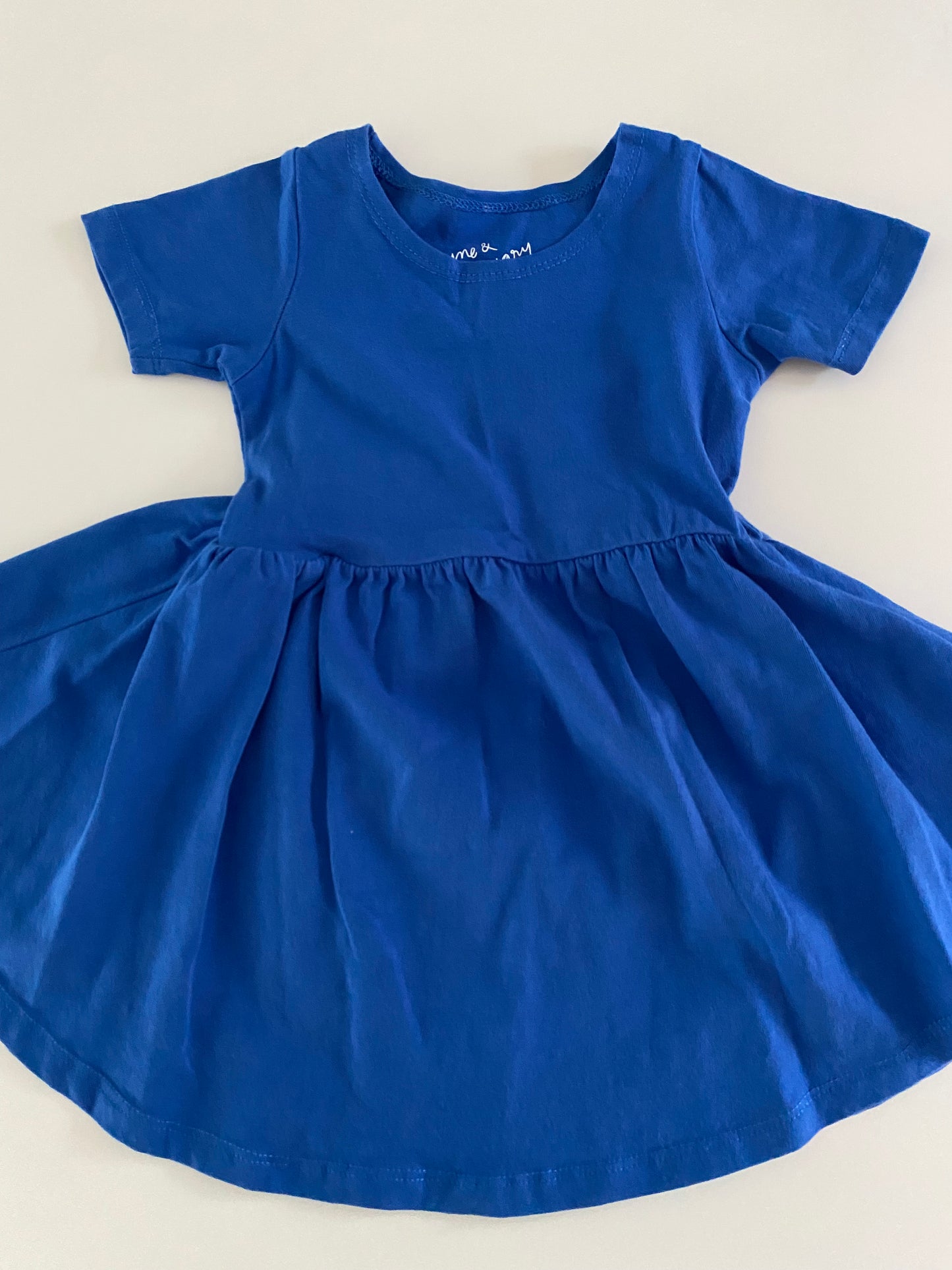 #84B- Girls 12-18M, June & January blue dress, EUC