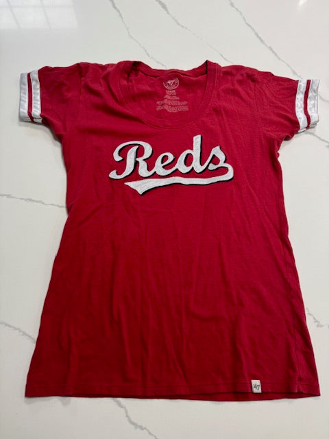 #222 Women's L Reds Embroidered Tee