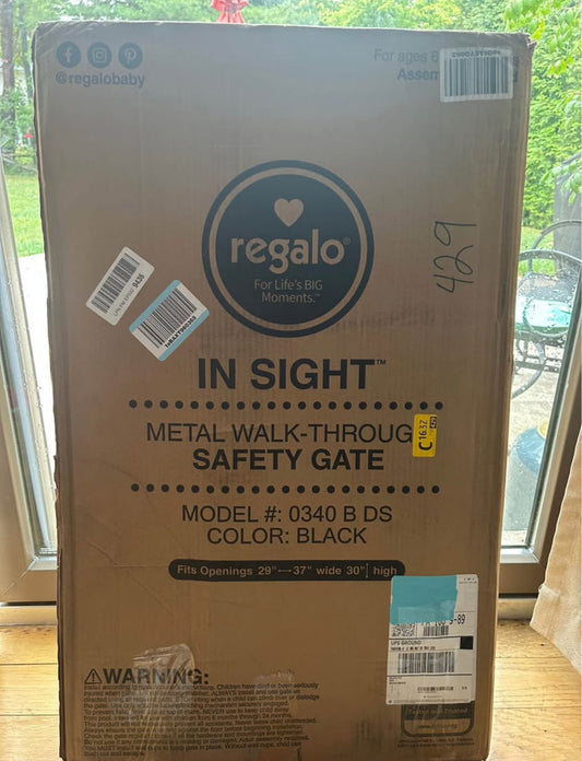 Seller 128 - Regalo Baby Gate with Clear Door - New in Box
