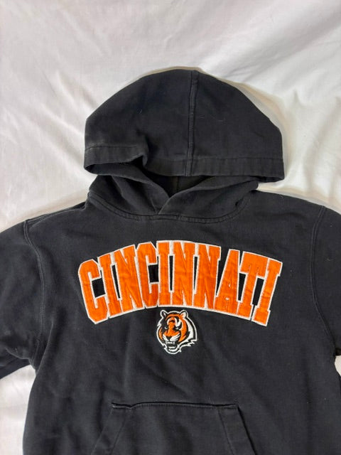 #90 Cincinnati Bengals Boys Black Pullover Hoodie Youth XS