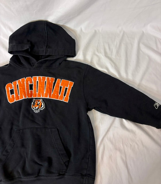 #90 Cincinnati Bengals Boys Black Pullover Hoodie Youth XS