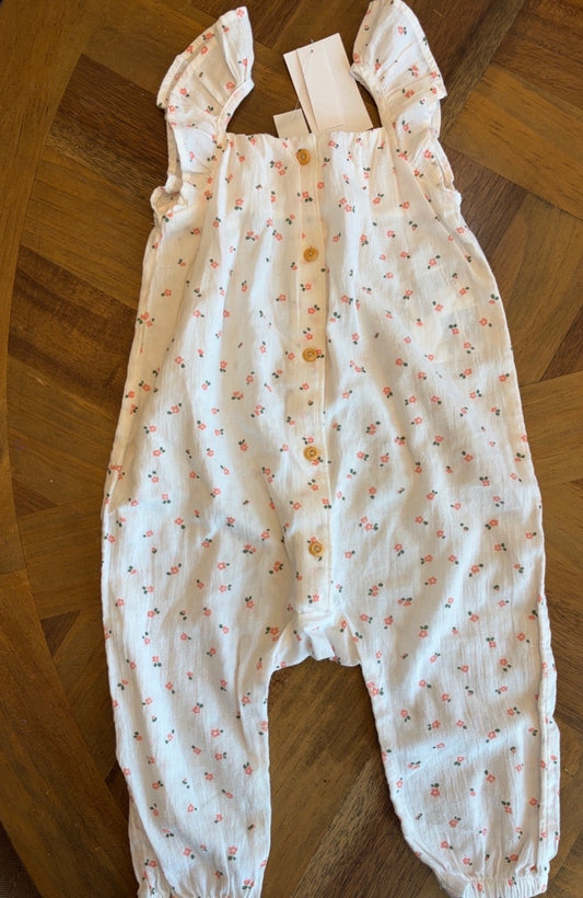 Seller 22 H&M new with tags 9-12 month very thin floral jumpsuit