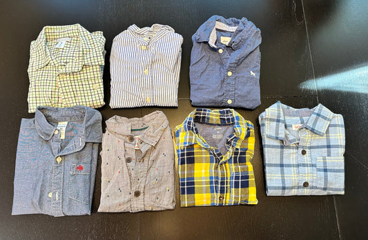 #102A 3T Boy's Button Up Shirt Bundle (7 Items) *REDUCED*