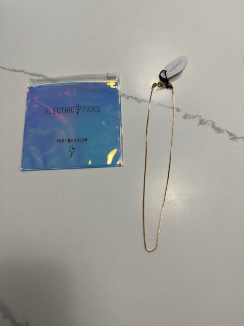 #222 Electric Picks 14k Gold Plated 16" Gold Snake Chain Necklace (NWT)