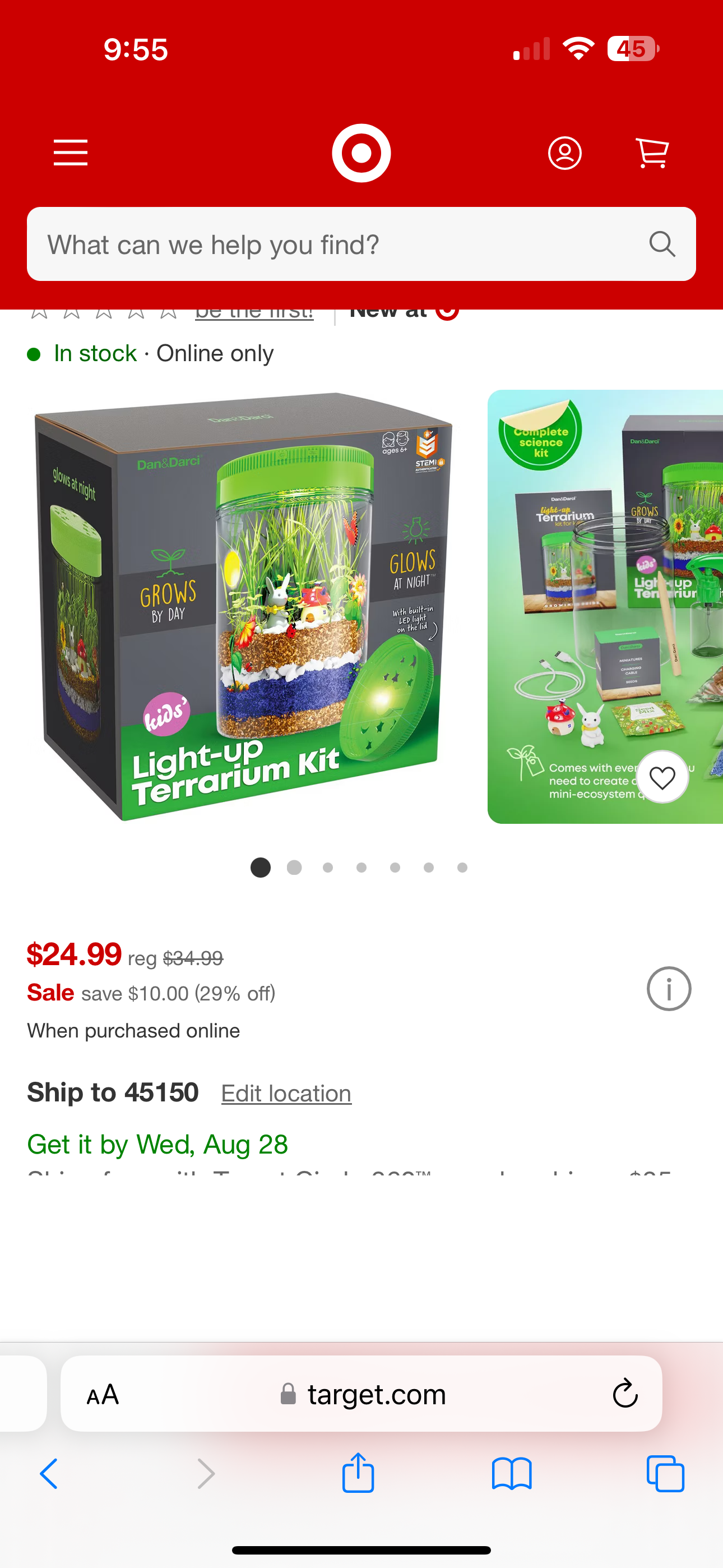 #102A Light Up Terrarium- NEW