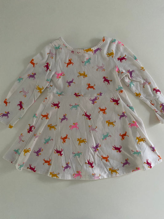 #84B- Girls 2T, Cat&Jack unicorn dress, GUC