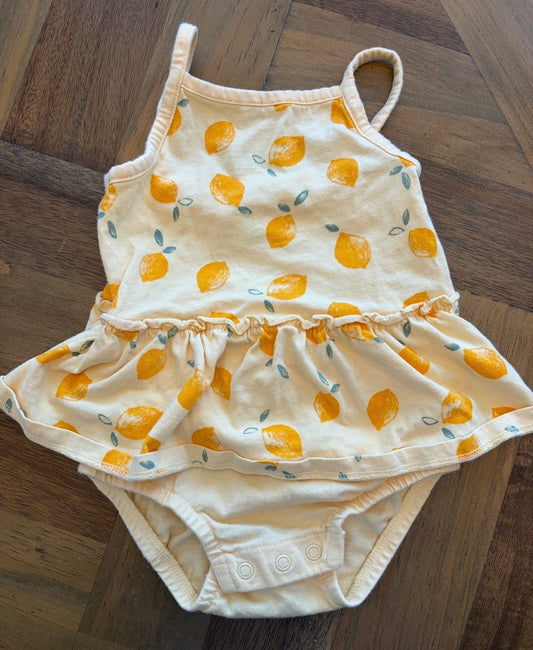 Seller 22 Carter’s lemon one piece romper dress 12 mo