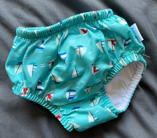 Seller #13 iPlay 6 months swim diaper blue sailboats