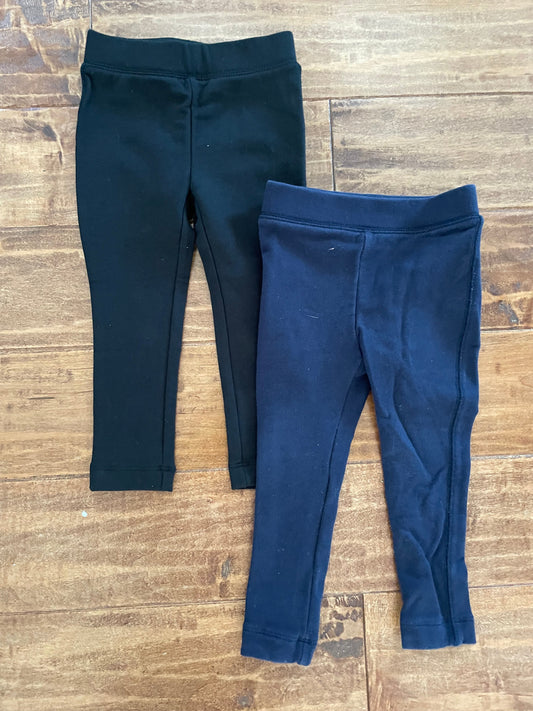 #199 REDUCED Girls Crew Cuts navy and black pants size 2 EUC