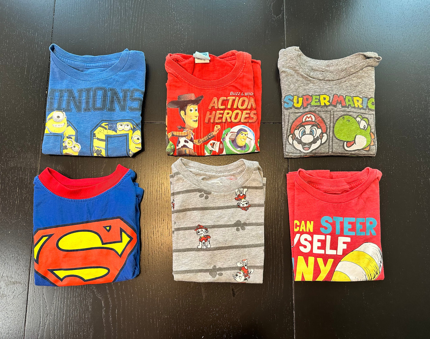 #102A Boy's 3T Character Themed Shirts (6 Shirts) *REDUCED*