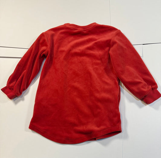 #180 Girls 100 US 4 Hanna Andersson  Red Velour Dress