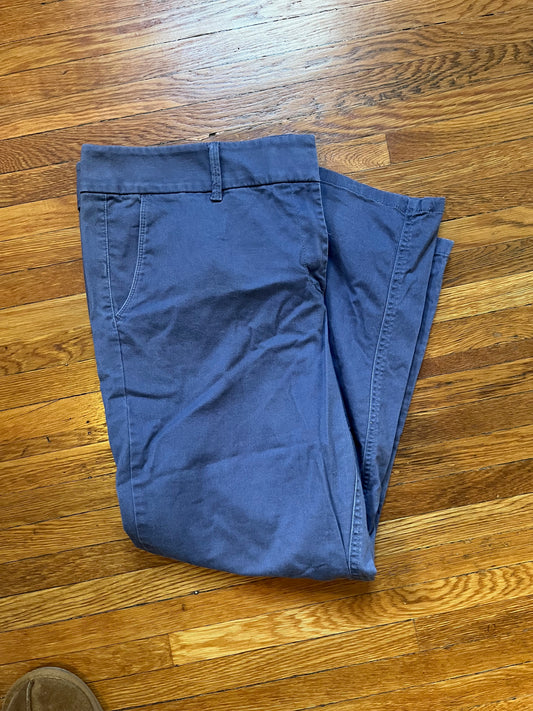 Loft Women's Modern Chino Crop Navy Pants - Size 16