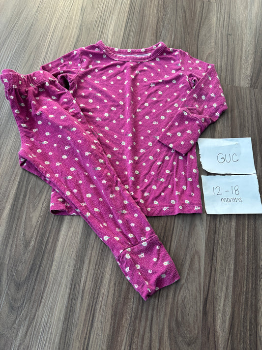 #138 - 12-18 Mo - GUC Posh Peanut - Purple Floral Pajamas - PU 45236