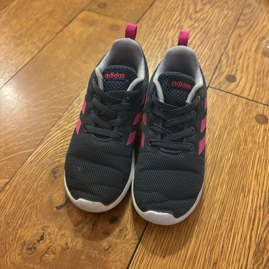 Seller 98 Girls Size 10 Adidas Navy & Pink Lite Racer Sneakers