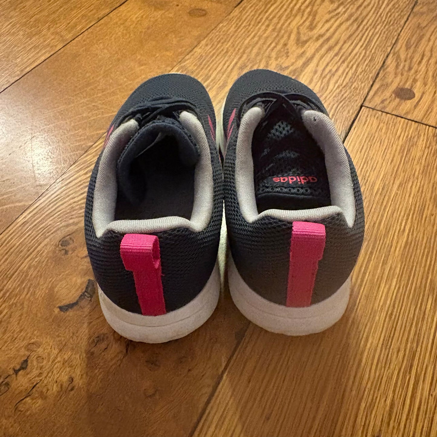 Seller 98 Girls Size 10 Adidas Navy & Pink Lite Racer Sneakers