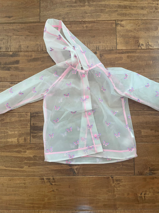 #199 REDUCED Girls Hatley raincoat butterflies size 12-18 months EUC