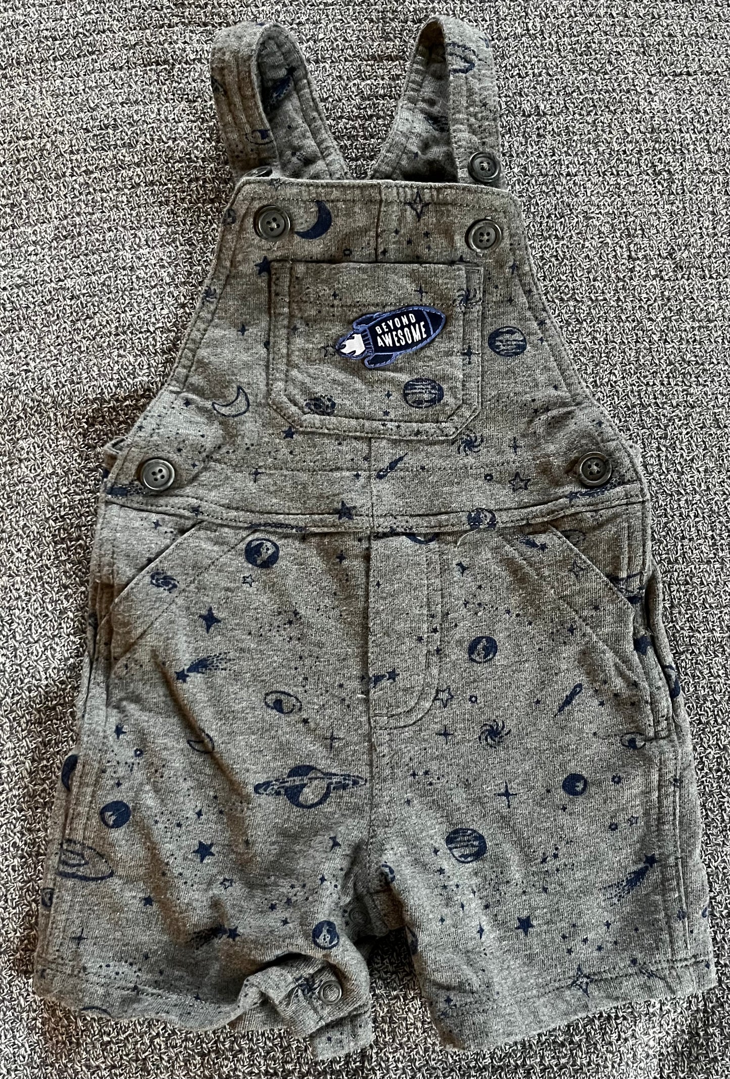 Seller #13 Carter’s 12 months boys soft outer space overalls