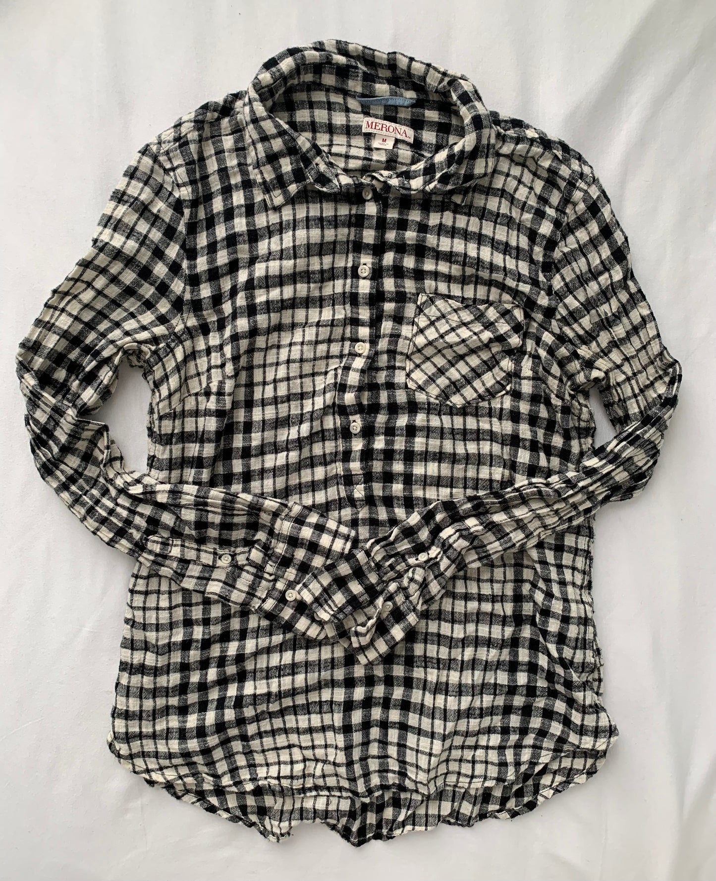 Seller #15 Women’s Medium Linen Plaid Shirt