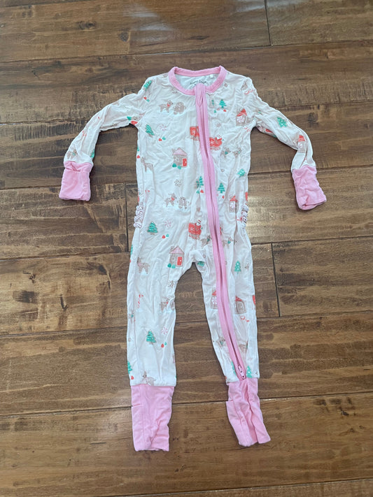 #199 REDUCED Girls ANGEL dear gingerbread pink pajamas size 6-12 months WYC