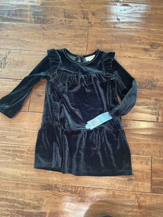#199 REDUCED Girls Cat and Jack black velour dress size 2T NWT