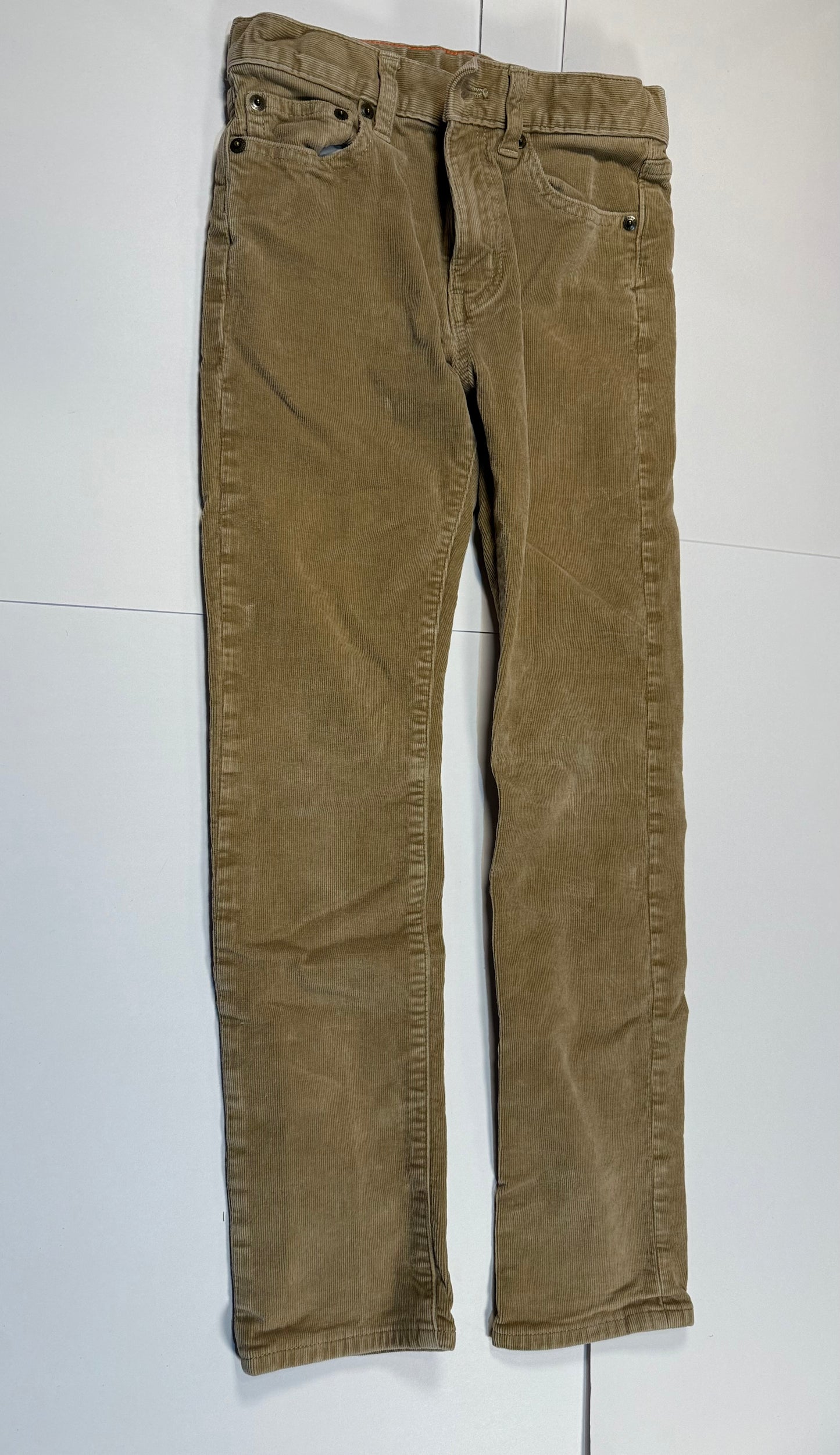 #180 Boys 8 J Crew Stretch Khaki Corduroy Pants