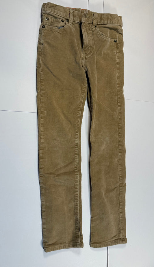 #180 Boys 8 J Crew Stretch Khaki Corduroy Pants