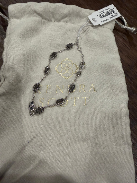 #107-New- Kendra Scott Emilie link bracelet in platinum drusy