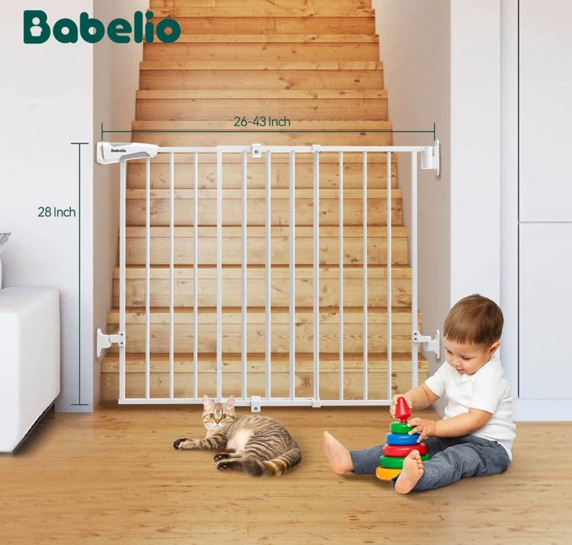 Seller 128 - Babelio No Bottom Bar Baby Gate - New in Box (1 of 2)