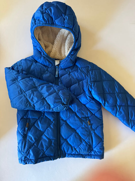 # 92 boys 4 t ll bean fleece lined zip hooded winter coat