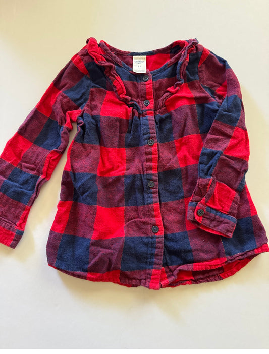 REDUCED #92 Oshkosh girls 3 t long sleeve top navy red