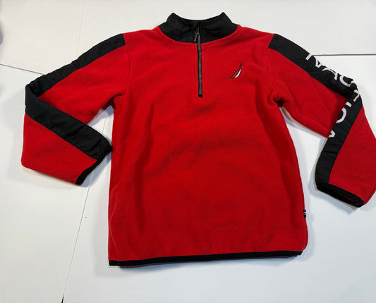 #180 Boys 7 Nautica Fleece Quarter Zip