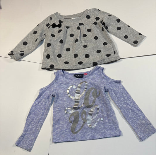 #180 Girls 4 Long Sleeve Heart and love