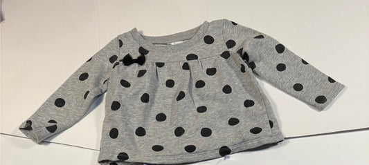 #141 Girls 4 Carters Sweatshirt with Polka Dots