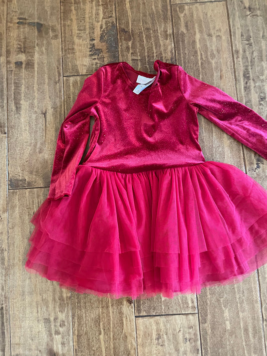 #199 REDUCED girls Bonnie baby red tulle dress size 24 months EUC