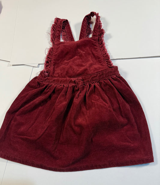 #180 Girls 4 Cat and Jack Red Corduroy Jumper